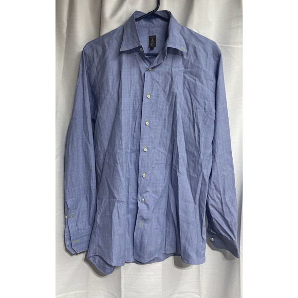 Robert Talbott Estate Shirt Men's Large Trim Fit‎ Missing Button - Picture 4 of 5